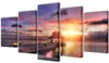 vidaXL Obrázky Dekorace Set Pláž s pavilonem 100 x 50 cm Náhled obrázku produktu 3