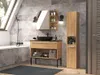 BDW, Mobile bagno con cesto portabiancheria, 2 ante, Anteprima dell’immagine prodotto 5