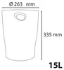 Exacompta 45308D BEE BLUE Papierkorb ECOBIN - 15 l, Anteprima dell’immagine prodotto 2