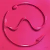 A pink, glossy, abstract symbol on a pink background. Produktbild-Vorschau