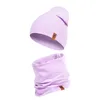 Set bambini cappellino e scaldacollo in cotone Heyo viola Anteprima dell’immagine prodotto 1