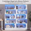 Knižnica s LED osvetlením, 5 políc, voľne stojaca, 180 cm Náhľad obrázku produktu 6
