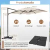COSTWAY, ombrellone da giardino 300x300 cm, ombrellone a Anteprima dell’immagine prodotto 3