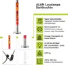 Rabalux Dovce lávová lampa 1x E14 červená, žltá, Náhľad obrázku produktu 12