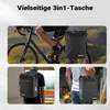 Wiltec taška na nosič na bicykel čierna, batoh na bicykel s Náhľad obrázku produktu 6