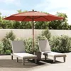 Parasol avec mât en bois Terracota 299x240 cm Voir les images du produit 2