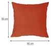 Kissenbezug 2er Set terracotta 50x50 cm Struktur Produktbild-Vorschau 3