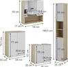 Badmöbel-Set Vicco Edge Weiß 4 Teile, Model 40389 Produktbild-Vorschau 3