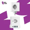 Spacetronik Steckdosenwürfel ohne Kabel 5-fach Weiß SPSC01 Produktbild-Vorschau 8