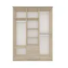 Drehtürenschrank Kleiderschrank mit Spiegel 150 cm Produktbild-Vorschau 3