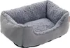 A gray pet bed with a plush interior. Produktbild-Vorschau