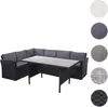 Schwarzes Polyrattan-Lounge-Esstischset dunkelgrau Produktbild-Vorschau 8