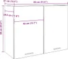 vidaXL Hängeschrank Lyon Betongrau 80x31x60 cm Produktbild-Vorschau 8