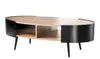 CALICOSY - Table basse ovale avec flancs en métal noir L120 Voir les images du produit 7