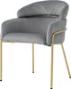A single gray armchair with gold metal legs is shown against a white background. Produktbild-Vorschau