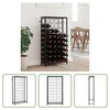 The Living Store Weinregal für 45 Flaschen Schwarz Produktbild-Vorschau 1