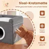 COSTWAY Maison pliable pour chat, grotte pour chat avec Voir les images du produit 7