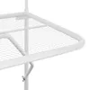 vidaXL Tavolo da balcone bianco 60x40 cm in acciaio Anteprima dell’immagine prodotto 9