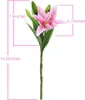 5er-Pack künstliche Lilien, realistische Haptik, für Produktbild-Vorschau 3