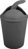 A gray trash can with a swing lid. Náhľad obrázku produktu