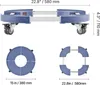 Carrello portarifiuti VEVOR, portata 181,4 kg, carrello Anteprima dell’immagine prodotto 8