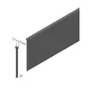 A close-up isometric view of a nail and a section of a fence panel. Produktbild-Vorschau