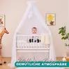Alavya Home Baldacchino in tulle (poliestere) con pompon - Anteprima dell’immagine prodotto 4