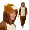 Onesie Kigurumi Pyžamo Lev Převlek Kostým S: 145 - 155cm Náhled obrázku produktu 1
