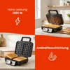 HUSLOG, plancha para gofres de 1600W, para preparar gofres Vista previa de la imagen del producto 2