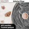 Kuscheldecke 220x240 cm Anthrazit Wohndecke Flauschige Produktbild-Vorschau 4