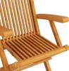 vidaXL Gartenstühle mit Creme Kissen 4 Stk. Massivholz Teak Produktbild-Vorschau 3