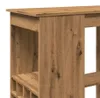 vidaXL Bartisch mit Regal Artisan-Eiche 90x47,5x103,5 cm Produktbild-Vorschau 7
