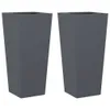 vidaXL Pflanzkübel 2 Stk. Anthrazit 35x35x75 cm Stahl Produktbild-Vorschau 1