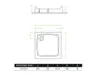 Technical drawing and dimensions of a shower cabin and tray. Produktbild-Vorschau