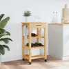 Kuchyňský vozík monza masivní borové dřevo Hnědá / 48 x 40 Náhled obrázku produktu 3