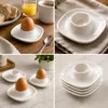 4er Set Eierbecher aus Keramik – Weiß, stapelbar & Produktbild-Vorschau 8