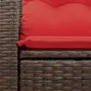 vidaXL Gartensofa mit Kissen 2-Sitzer Braun Poly Rattan Produktbild-Vorschau 8