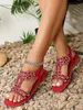 ASKSA Femmes sandales paillettes été, sandales strass Voir les images du produit 2