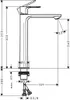 hansgrohe Rebris S Mitigeur monocommandé pour lavabo, 240 Voir les images du produit 12