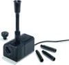 A black water pump with various attachments, displayed on a white background. Produktbild-Vorschau