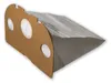 A vacuum cleaner bag with a cardboard attachment. Produktbild-Vorschau