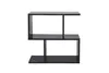 A black marble side table with a modern, geometric design. Náhled obrázku produktu
