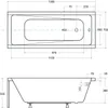 VBChome Badewanne 130x70 cm Acryl SET Schürze Siphon Produktbild-Vorschau 3