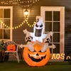 HOMCOM Nadmuchiwana dyniowa figurka-duch na Halloween z Podgląd zdjęcia produktu 2