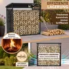 Dizajnový regál na drevo do záhrady kovový so strechou Náhľad obrázku produktu 6