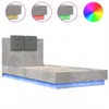 The Living Store Bettgestell mit Kopfteil und LED-Leuchten Produktbild-Vorschau 3