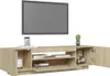 vidaXL TV-Schrank mit LED-Leuchten Sonoma-Eiche 160x35x40 Produktbild-Vorschau 3