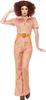 70's Authentiek Oranje Jumpsuit Damen Kostüm L Produktbild-Vorschau 1