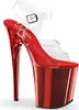 FLAMINGO-808 Damen Sandale von Pleaser, Transparent Rot , Produktbild-Vorschau 1