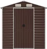 vidaXL Gartenhaus Braun 191x385x198 cm Verzinkter Stahl Produktbild-Vorschau 3